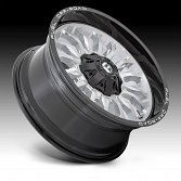 Fuel Arc D798 Brushed Silver with Gloss Black Lip Custom Truck Wheels 2